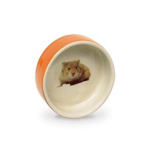 Keramikskål med Hamstermotiv - Orange