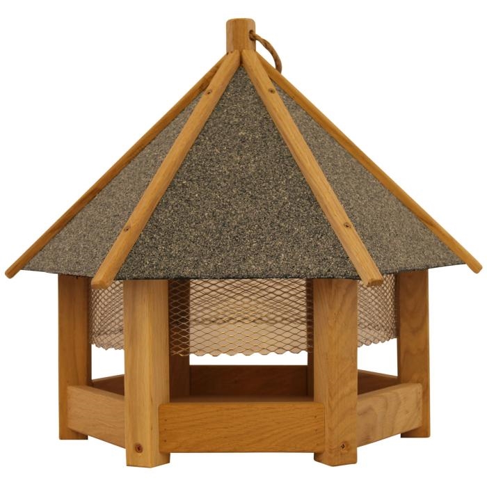 Care Bird Foderhus m/net hex grå/brunt tag - Ø 44cm 
