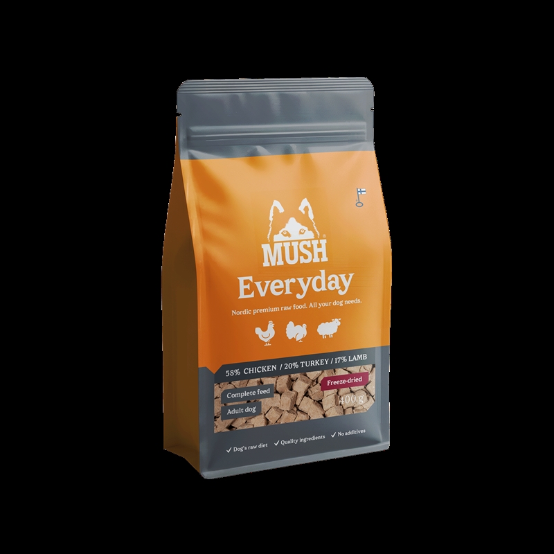 MUSH Everyday Grey Frysetørret - 400 g
