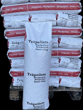 Svenske Rød/Hvid Træpiller 6mm, 896 kg Afhentes