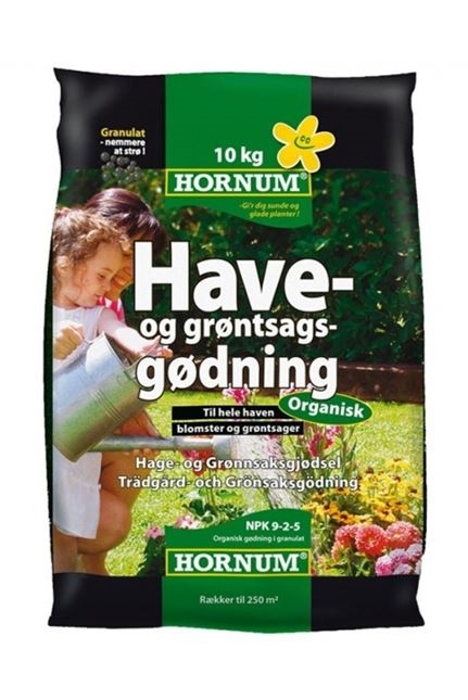 Hornum Organisk Havegødning - 10 kg Grovvarecentret