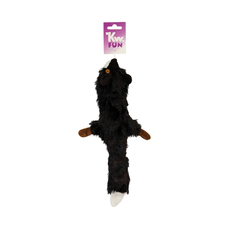 KW Pivløs Ræv uden fyld i plys - Lille - Sort 