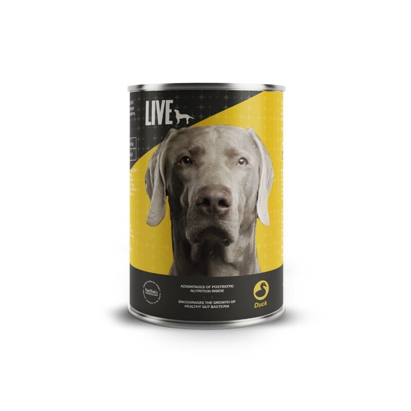 LIVE Dog Vådfoder - And - 395g dåse