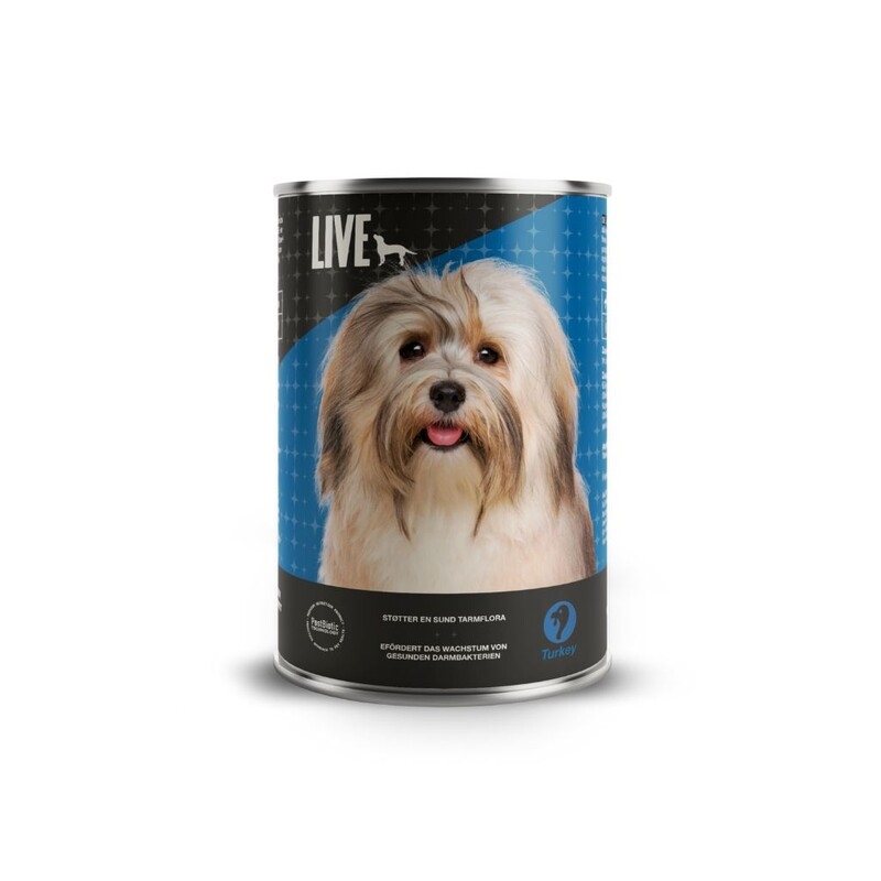 LIVE Dog Vådfoder - Kalkun - 395g dåse