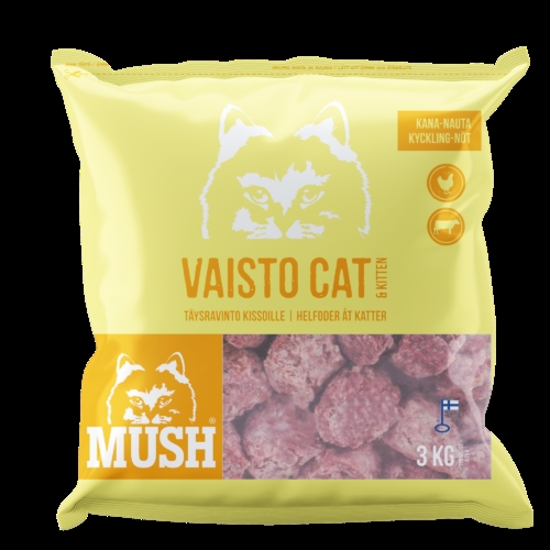 MUSH Vaisto CAT® Gul - Kylling-Okse - 3 kg