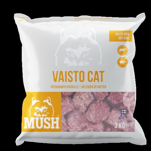 MUSH Vaisto CAT® Hvid - Okse-Gris - 3 kg