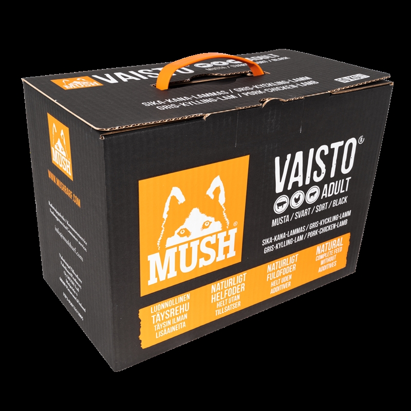 MUSH Vaisto® Sort - Gris-Kylling-Lam - 10 kg