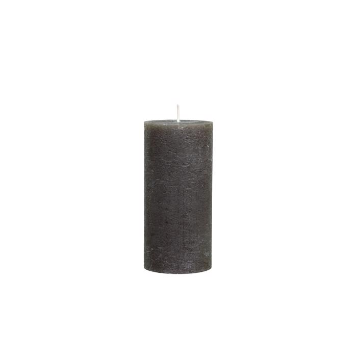 Macon Bloklys rustik - Coffee - H15/Ø7 cm - 60 timer