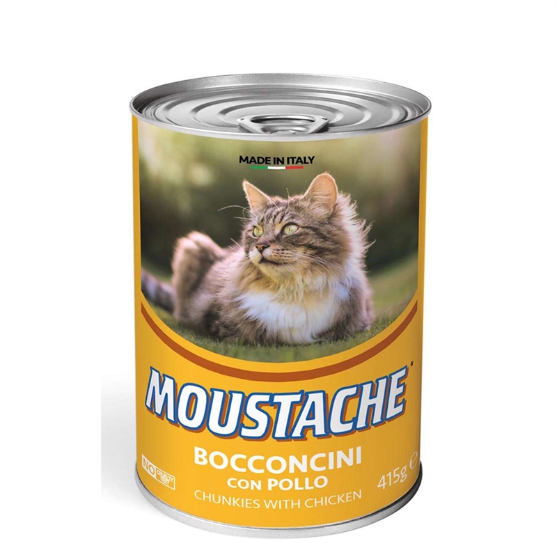 Moustache Dåsemad til kat med kylling - 415 g