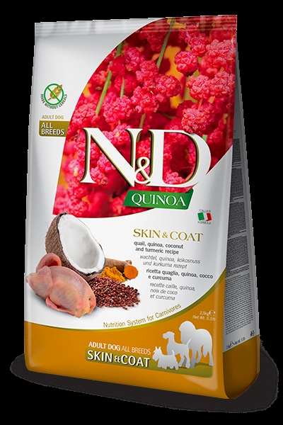 N&D Quinoa Digestion Quail & Coconut - All Breed Adult - Prøvepose - Hundefoder 