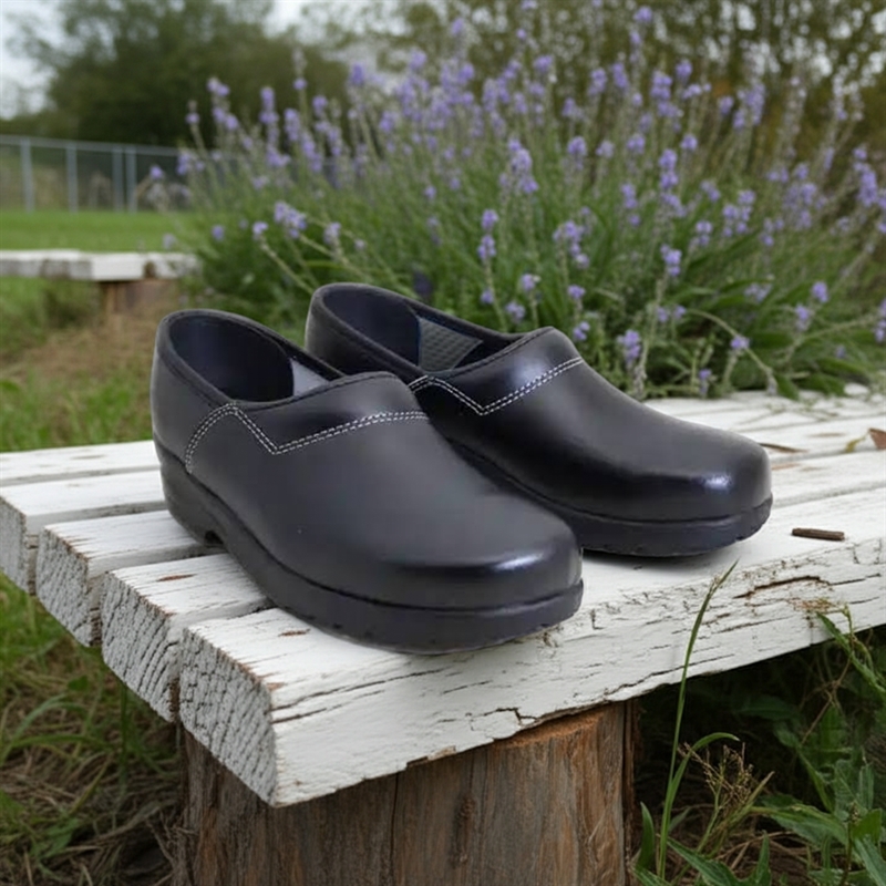 Træsko  m/ kap - Sort