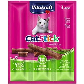 Vitakraft Cat Stick - Chicken & Cat Grass